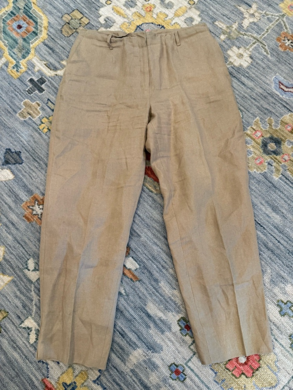 Talbots 100% linen trouser pant women’s size 16 work wear straight leg